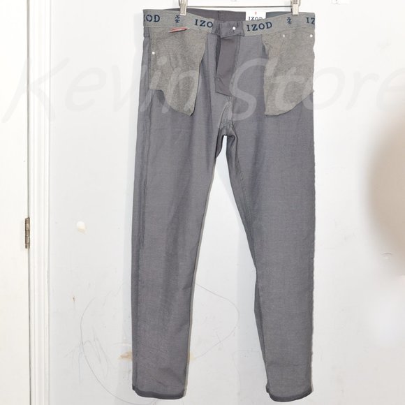 GRAY - Izod Men's Stretch 5 Pocket Regular Fit Jeans - Picture 10 of 11